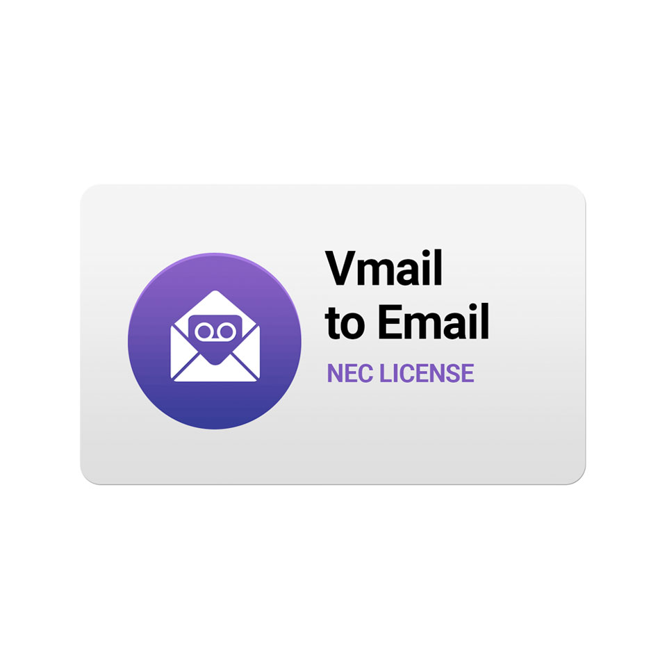 NEC SL2100 Vmail to Email Notification License BE116751
