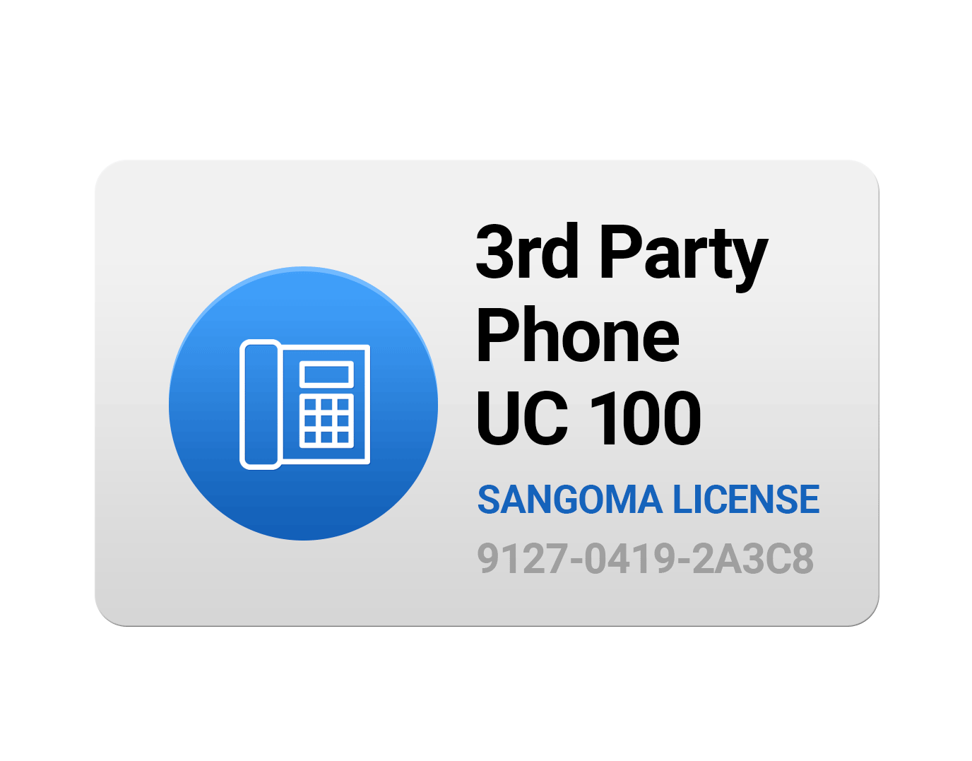 3rd Party Phones Provisioning License for UC 100