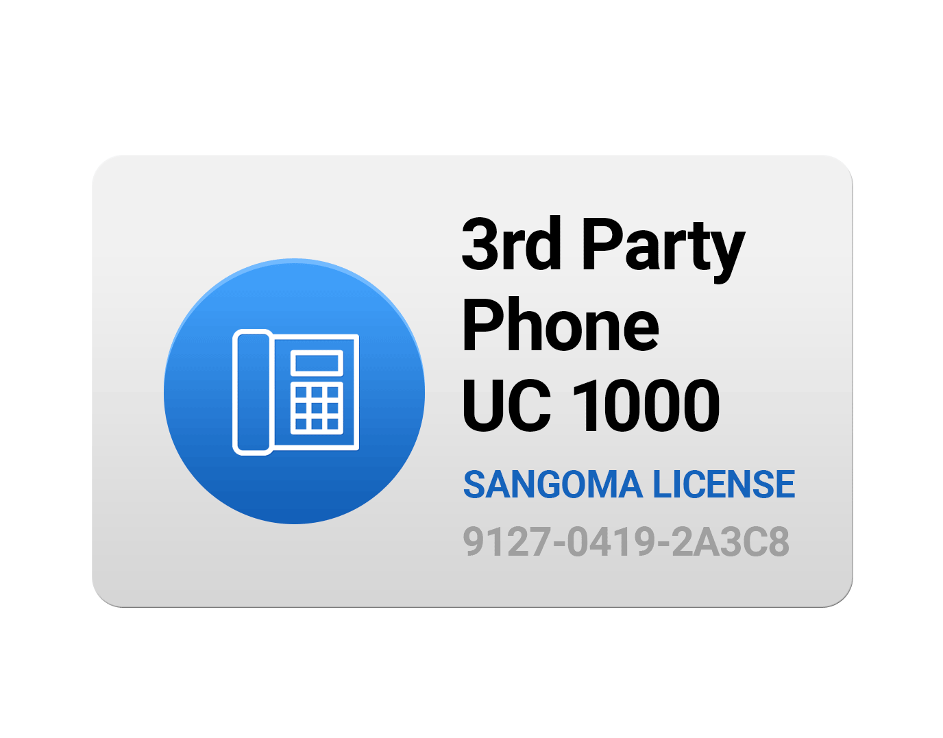 3rd Party Phones Provisioning License for UC 1000