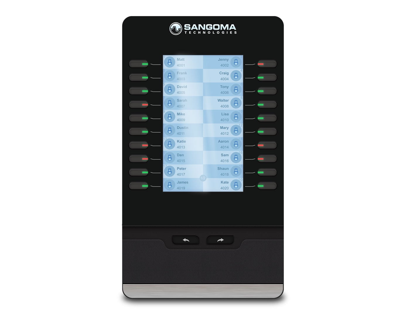 Sangoma EXP100 LCD DSS Console 20 Fixed Keys w/40 Viewable BLF Keys