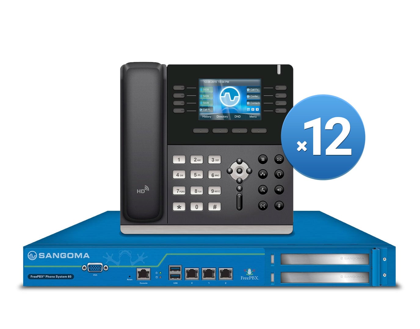 Sangoma PBXact UC 60 Kit with (12) s500 Phones